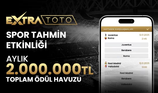 ExtraToto ile Her Hafta 500.000 TL Ödül Havuzu!